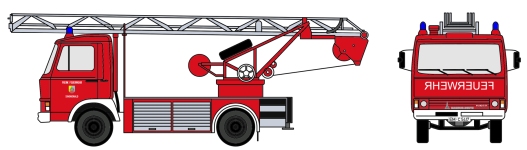 Loewe 4113 - H0 - Iveco Magirus Zeta  90M5 - DL18 Feuerwehr Simonswald
